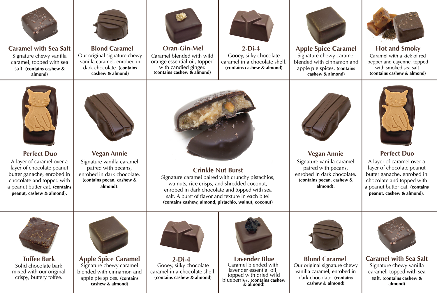 Vegan & Gluten-Free Treasured Caramels Artisan Chocolate & Truffle
